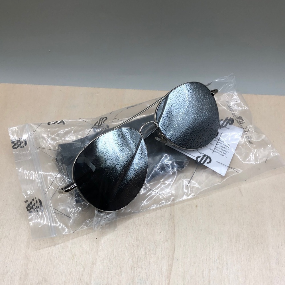 Sojos Empire Sunglasses Aviator SJ1030C1 Silver Black - Unisex Double Bridge